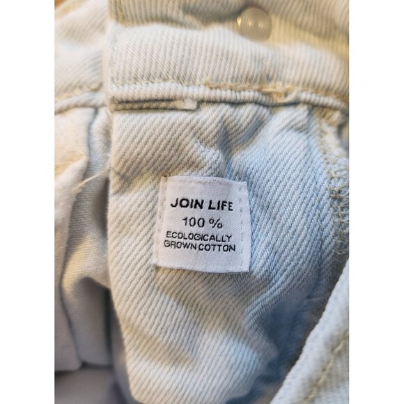 Zara Jeans Join Life Mom Jeans High Waist Tapered Leg Denim Light Blue Sz‎ 00 - Picture 10 of 13